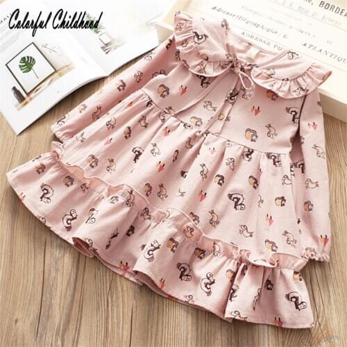 Kids Girls Flower Dress Baby Girl horse printing pattern Birthday Party Dresses Children Fancy Princess Wedding Clothes