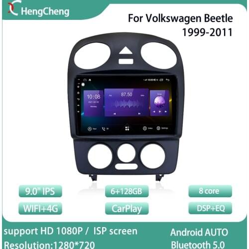 For Volkswagen Beetle 1999-2011 car intelligent multimedia player Beetle 4G version GPS navigation radio Android 10.0