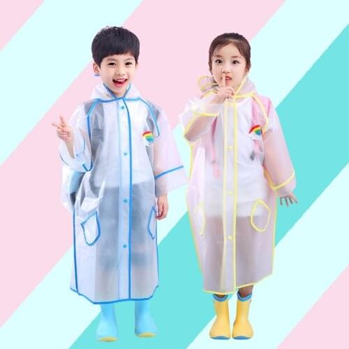 Cute Student Baby Raincoat Outdoor Travel Mountaineering Waterproof Raingear Child Impermeable Rain Poncho Boy Girl Raincoatgift