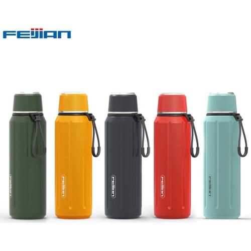 FEIJIAN 600mL Thermos bottle Double Wall Vacuum Insulated Water Bottle Travel Mug Coffee Cup camping Flasks sports thermomug