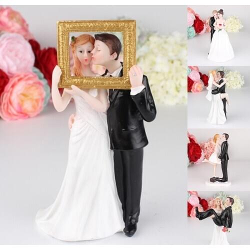 12 Style Fashion Synthetic Resin Bride&Groom Figurine Wedding Cake Topper Craft Wedding Cake Doll Cake Decoration