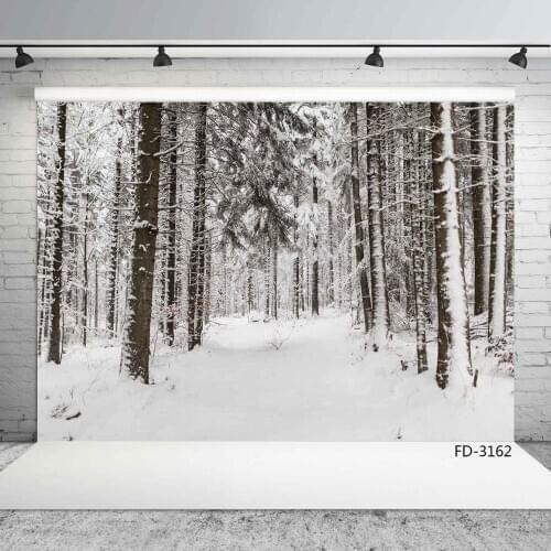 Winter Snow Forest Jungle Safari Woods View Photocall Background Wedding Child Photography Photo Studio Props Scenery Backdrops