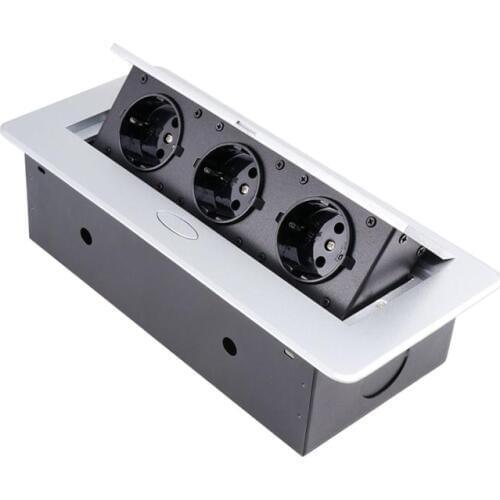 Circle Pop-Up Meeting Socket Damped Multimedia Outlet Socket Connection Box Desktop Pop Up Socket For Conference Room