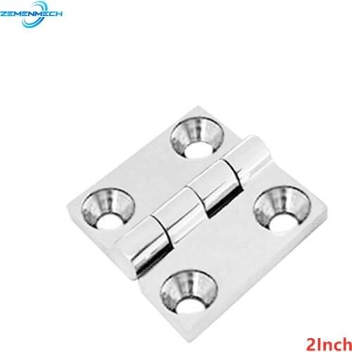 Marine Hardware Heavy Duty 316 Stainless Steel 2inch 50*50mm Cast Boat Caravan RV Deck Cabinet Drawer Door Strap Butt Hinge Home