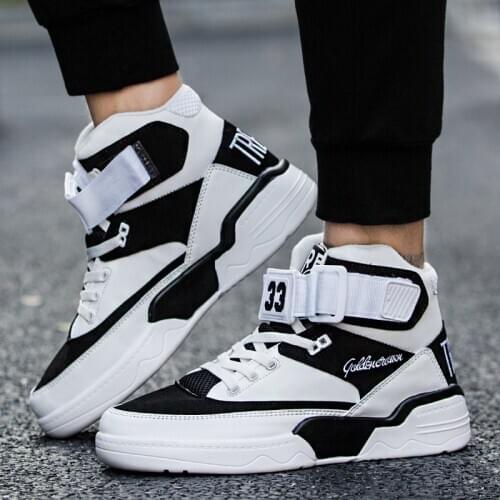 New Sneakers Mens Brand Trend Running Shoes Mens High Quality Sports Outdoor High Top Lace-up Jogging Shoes Zapatillas Hombre