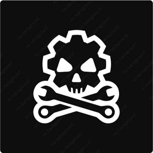 Death Mechanic Decals Stickers, MILITARY MILSPEC GARAGE WRENCH ENGINEER MONKEY 12.5cm