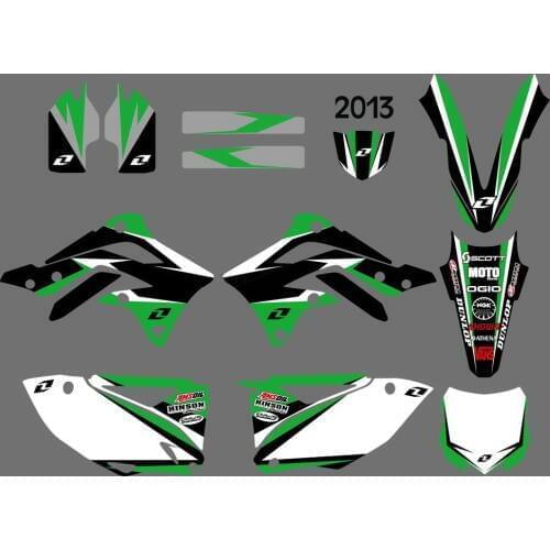 New Style (0396) TEAM GRAPHICS & BACKGROUNDS DECALS STICKERS Kits for Kawasaki KX450F KXF450 2013