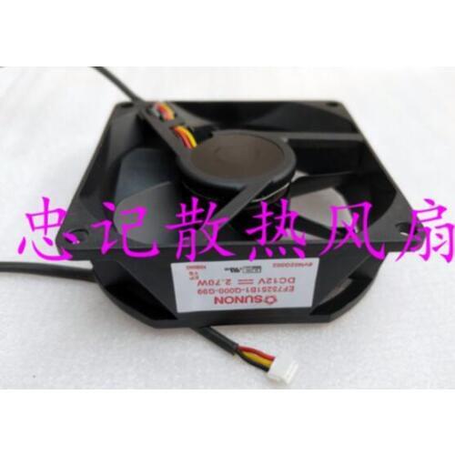 Original EF75251B1-Q000-G99 12V 2.70W 7CM 7525 three line projector cooling fan