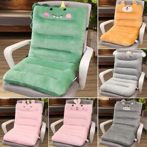 45*85CM Plush Toys Lumbar&Seat Cushion Dinosaur Unicorn Dog Animals Pillow For Car Chair Seat Winter Warm Kids Gift