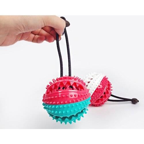 Rubber Ball Bell Ball Puppies Chew Toy Food Dispenser Ball Bite-resistant Clean Teeth Pet Toy Pet Supplies Pet Dog Natural