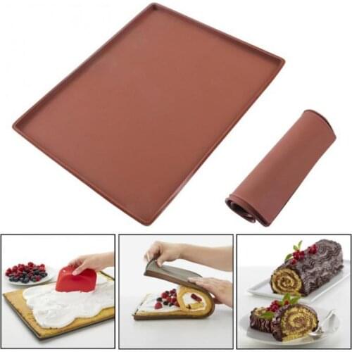 Silicone Flexible Swiss Roll Mats Nonstick Cake Baking Mat Oven Liner Cake Tray Pad Kitchen Baking Accessories Roll Pad Tool