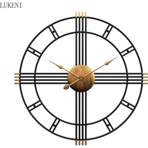 Nordic Style Modern Minimalist Clock Creative Living Room Sofa Background Wall Wall Clock Iron Mute Clock