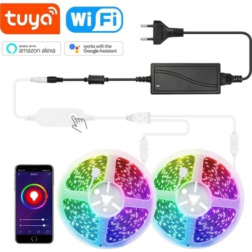 Tuya Smart Life WIFI Waterproof LED light Strip RGB App Remote Smart Home House Decor Smart lamp Compatible Alexa Google Home