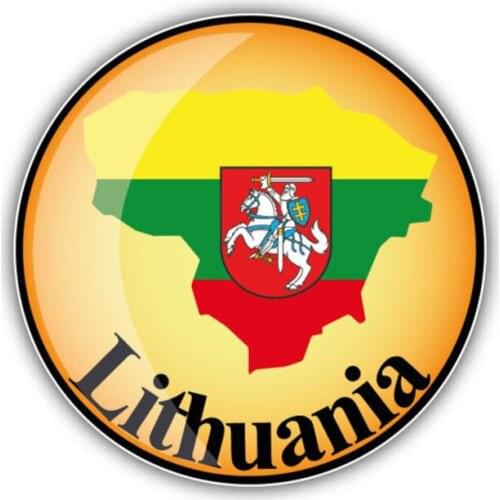 Creative Lithuania Map Car Sticker High Quality Accessories Car Styling Decal Vinyl Car Window Cover Scratches Waterproof PVC