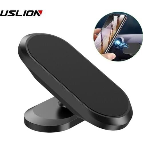 USLION Magnetic Car Phone Holder Stand For Xiaomi iPhone Samsung Dashboard Magnet Phone Stand Universal Magnet GPS Car Mount