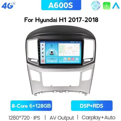 Built-in Cooling Fan 6+128G Android 10 RDS For Hyundai H1 2 2017-2018 Car Radio Multimedia Video Player Navigation GPS 2 Din Dvd