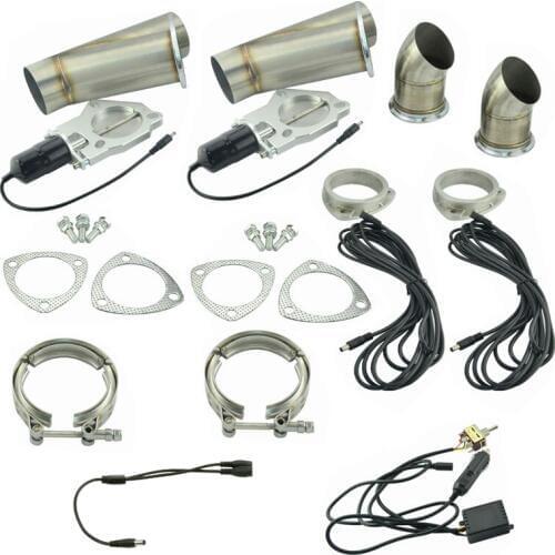 3.0 Inch Exhaust Cutout Stainless Steel Y Headers Catback Pair Manual Switch Cut Out Pipe Kit