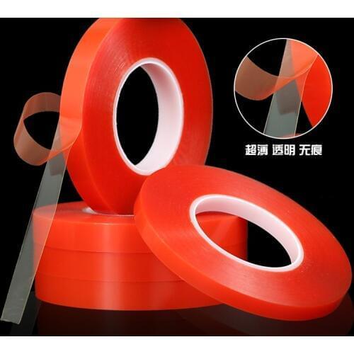 High Strength Double Sided Adhesive Tape Waterproof Car Sticker 0.2 x 1mm 2mm 25mm 30mm 40mm 50mm 60mm 80mm 100mm 50m Clear