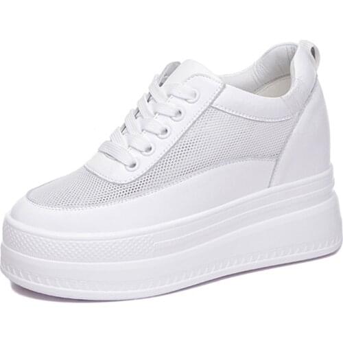 2021 new platform platform inline increase womens shoes net top small white shoes casual sneaker