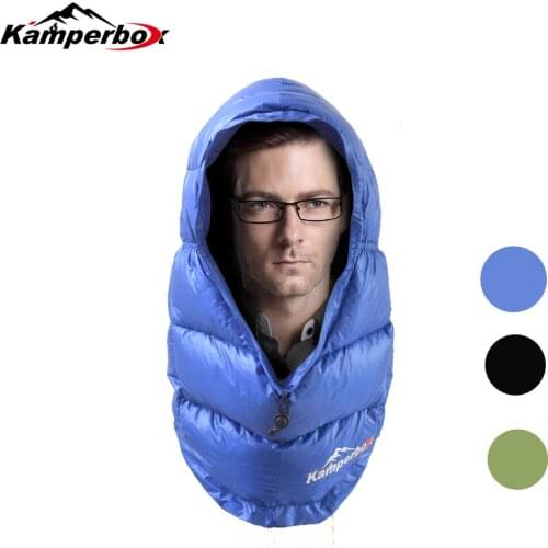 Kamperbox Camping Down Balacava Hiking Beanie for Ultralight Sleeping Bag Winter Down Hat Cap TP21