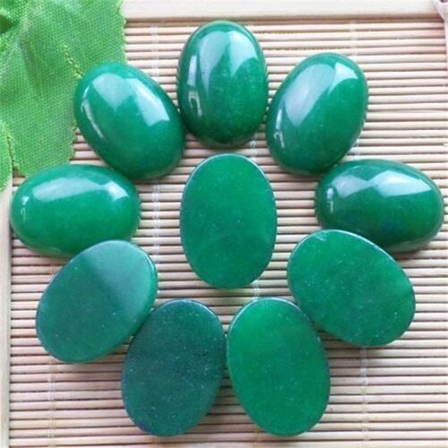 10 pieces/lot) Wholesale Natural Green Jades Oval CAB CABOCHON 25x18x8mm Free Shipping Fashion Jewelry ZY3371