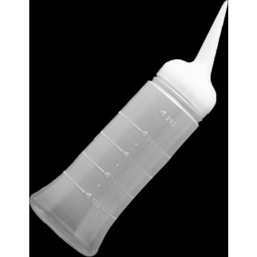 260ml Translucent Plastic Bottle Multi-Functional Hairdressing Tool Applicator Salon Hair Color Perm Care Supplies