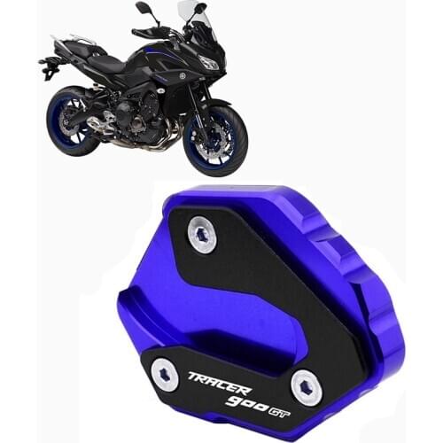 Motorcycle Accessories MT-09 TRACER 900 GT Kickstand Side Stand Foot Pad Plate Support For Bracket Yamaha MT-09 Tracer with Logo