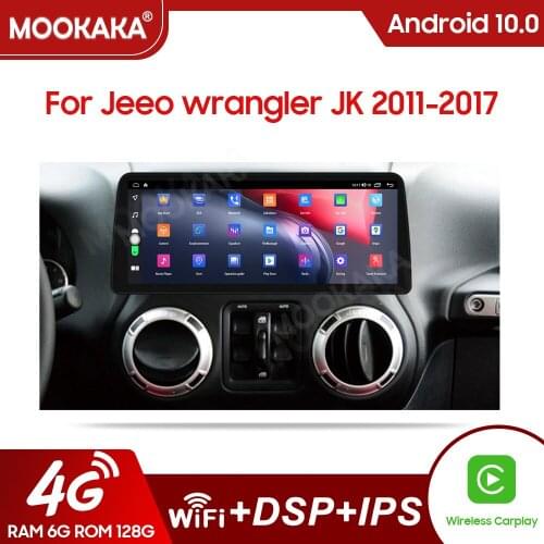 6G+128GB Android 10.0 For Jeep Wrangler 2011-2017 Car Multimedia Player Auto Stereo Tape Recorder Navigation Head Unit Carplay