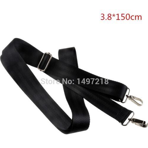 Free shipping 3.8*150cm shoulder bag accessories taping Nylon Strap webbing belt with Double hanger hook for bags