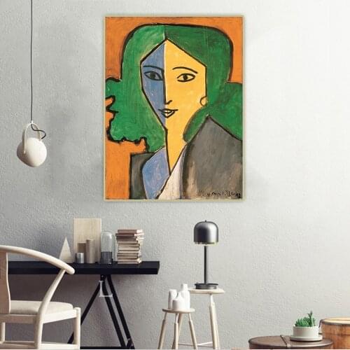 Citon Henri Matisse《Portrait of Lydia Delectorskaya》Canvas Art Oil Painting Artwork Picture Wall Decor Backdrop Home Decoration