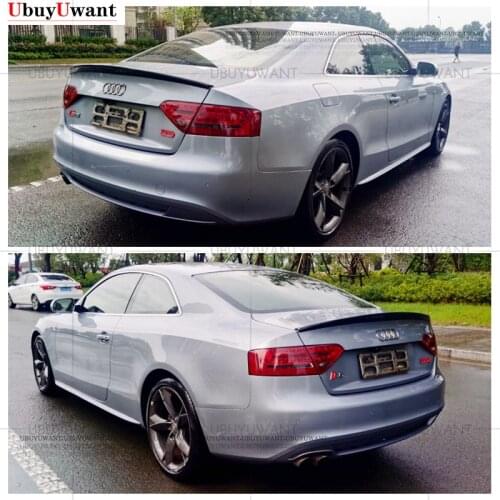 "For Audi A5 S5 2-Doors Coupe Carbon Fiber Car Rear Spoilers Trunk Tail Wing Lip Spoiler 2008-2016 Car Modified Accessori "