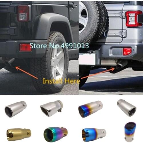 For Jeep Wrangler 2004 2005 2006 2007 2008-2017 2018 2019 Car styling rear Cover Muffler End Tail Pipe Dedicate outlet Exhaust