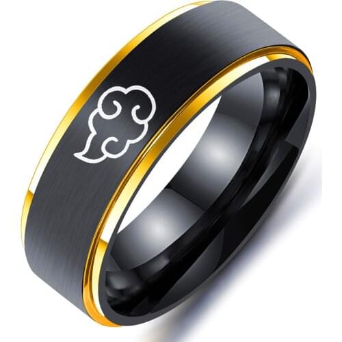 Anime Cosplay Cloud Rings Japanese Style Animation Cosplay Ring Stainless Steel Jewelry Titanium Steel Mens Rings