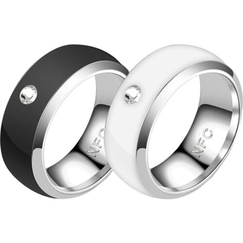 Fashion New Technology NFC Smart Finger Digital Stainless Steel Male And Female Couple Rings For Android/iPhone Mobile Phones