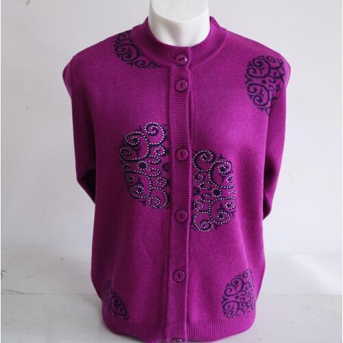 Fashion Spring Knit Coat Cardigan Grandma Warm Loose Long-sleeved Sweater Coat Large size Female Casual Knitwear Cardigan M-7XL