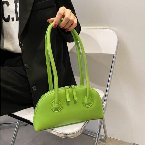 Fashion designer Shoulder Bags Retro Casual Women Totes Shopping Bag Female Leather Solid Color small Handbag for Women 2021