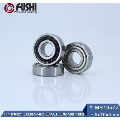 MR105 Hybrid Ceramic Bearing 5*10*4 mm ABEC-1 ( 1 PC) Industry Motor Spindle MR105HC Hybrids Si3N4 Ball Bearings 3NC MR105ZZ