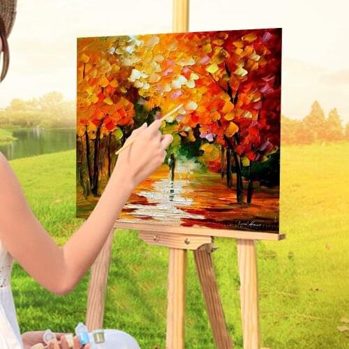 Afremov Fall Park Original DIY Painting By Numbers Complete Kit Acrylic Paints 40*50 Boards By Numbers New Drawing