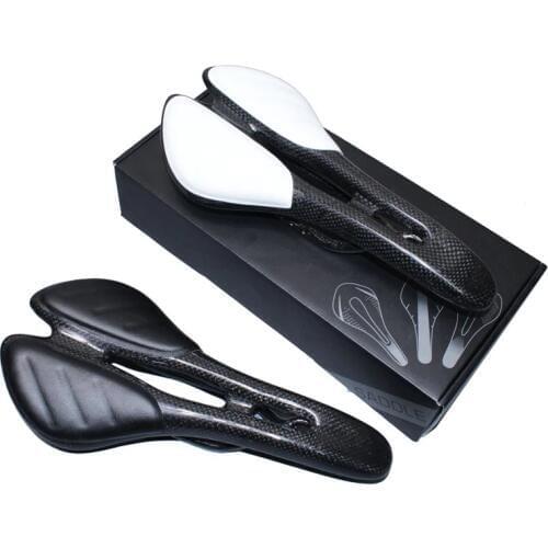 2019 new bicycle full carbon fiber seat cushion saddle mountain bike / Road bike saddle seat Genuine Leather
