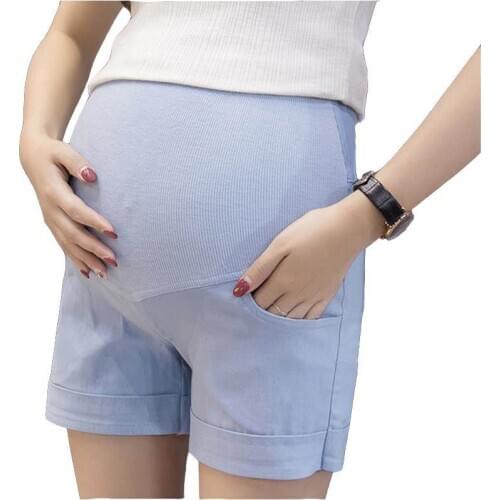 New Maternity High Waist Women Shorts for Spring Summer Striped Shorts Pregnant Women Short Trousers M/L/XL/XXL Panties