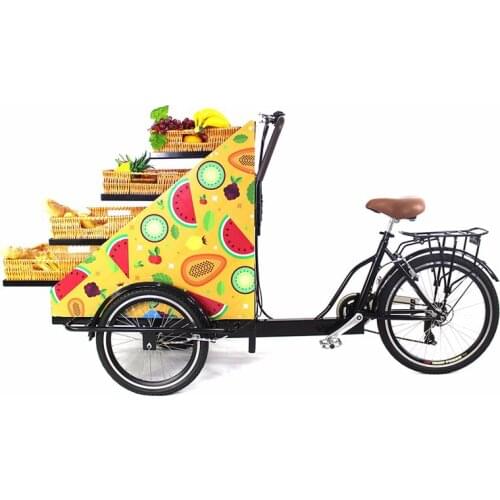 New Design Cargo Bike Adult Street Mobile Electric Tricycle for Sale Fruit Vegetable caffee Trike