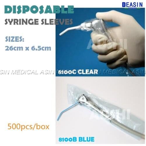 1 box Easy supply disposable syringe sleeves 500 pcs/box poly plastic for tactile feeling
