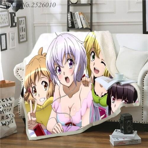 Throw Blanket Symphogear XV 3D Velvet Plush Blanket Bedspread for Kids Girls Sherpa Blanket Couch Quilt Cover Travel