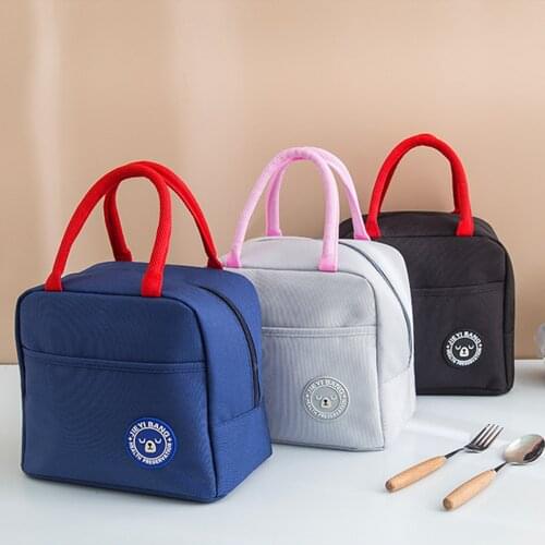 Simple Waterproof Lunch Bag Insulation Bag Aluminum Foil Bag Large Capacity Portable Student Office Worker Lunch Box Bag