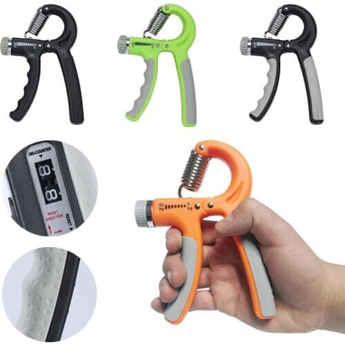 R-Shape Adjustable Hand Grip Exercise Strengthener Gripper Finger Pinch Carpal Expander Strength Countable Exercise