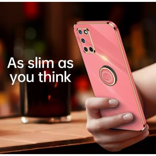 Luxury Ring stand plating Case For OPPO Realme C1 2 C15 C12 C25 V11 V13 V15 Q3 Q2 XT X2 Find X2 X3 Lite NEO Cover Case