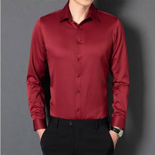 Mens Fashion Cotton Long Sleeve Harajuku Shirts Solid Regular Fit Social Business Button Up White Dress Shirt 5XL 6XL 7XL