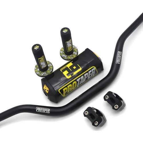 Motorcycle Handlebar 1-1/8" Handle bar Pads Grips Pit Pro Racing Dirt Pit Bike Motorcycle CNC 28mm Adapter PRO TAPER Grips