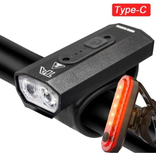 Type-C Bicycle Front Lamp Set 500 Lumens LED Bicycle Lights USB Rechargeable Lantern MTB Bike Light Cycling Bike Flashlight
