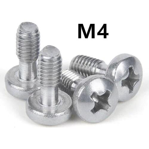 20PCS M4x10/12/14/16/20/25/30mm 304 stainless steel pan head cross anti-drop screw GB818 round head anti-drop screw
